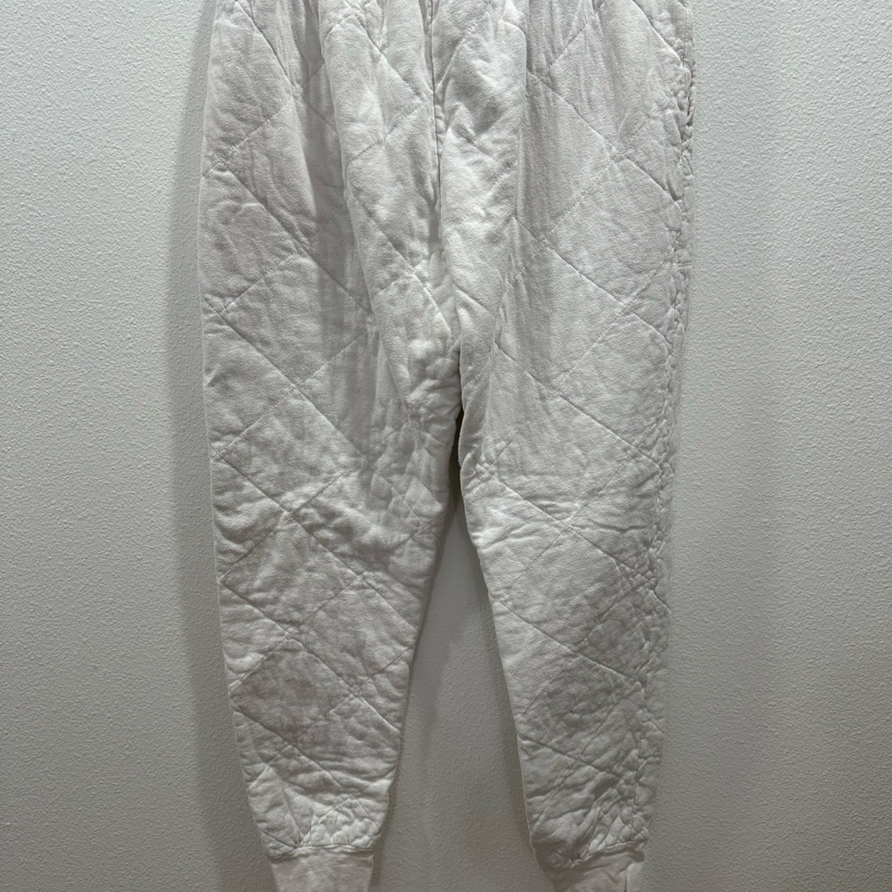 Women’s free people Intimately cream quilted jogger sweats size small GUC - Picture 6 of 7